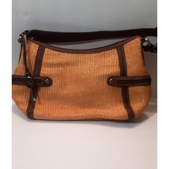 Fossil straw basket weave purse w/pocket - Picture 1 of 5